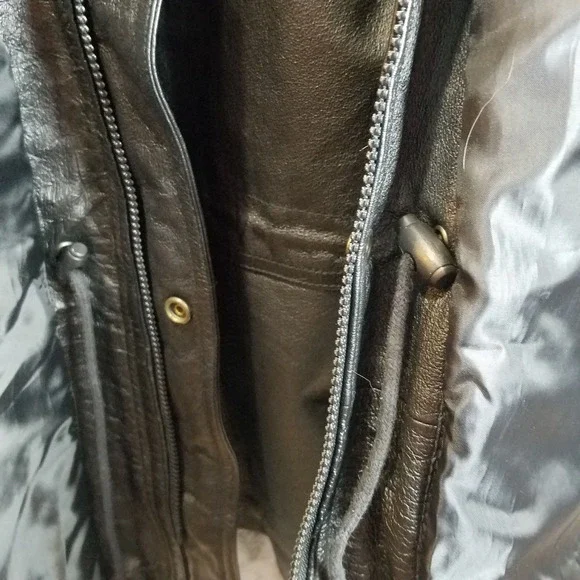 Vintage American Weekend Mens Black Leather Casual Jacket Size 46 Classic Grunge
